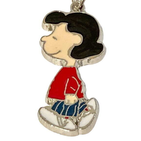 Peanuts Snoopy Lucy Van Pelt Clip On Charm Zipper Pull Purse Charm Signed Enamel - Picture 2 of 8
